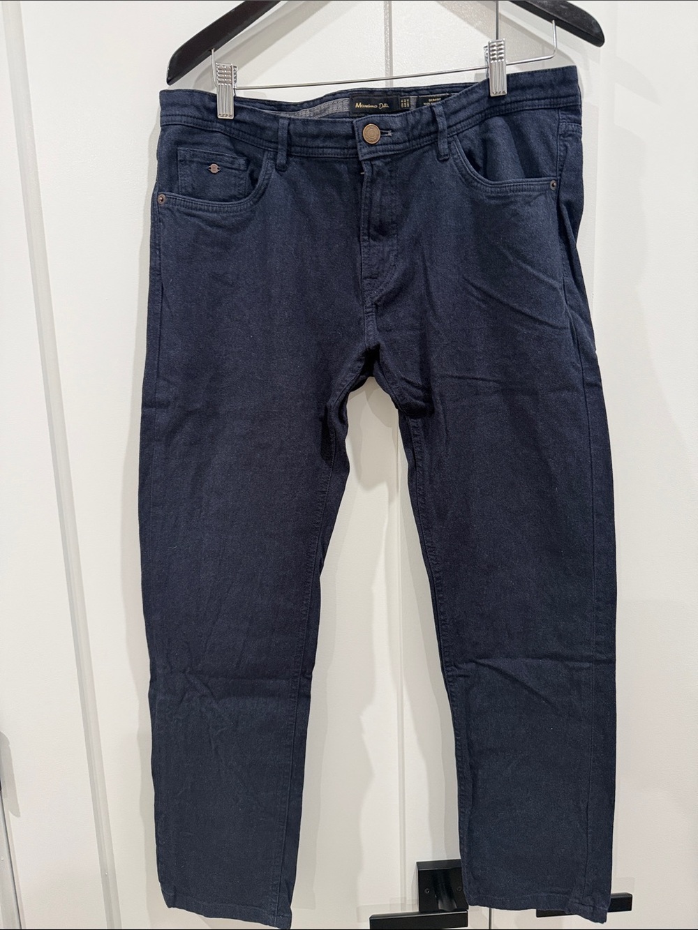 Massimo Dutti Slim Straight Jeans in Navy